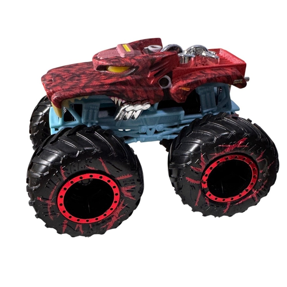 Hot Wheels Monster Truck Pure Muscle Red Wolf Fur Pattern 1:64 Diecast Toy Car